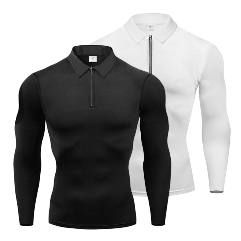 T Shirt Tight Fit - Sonbahar Erkek Antrenman Egzersiz Polo Tişörtleri