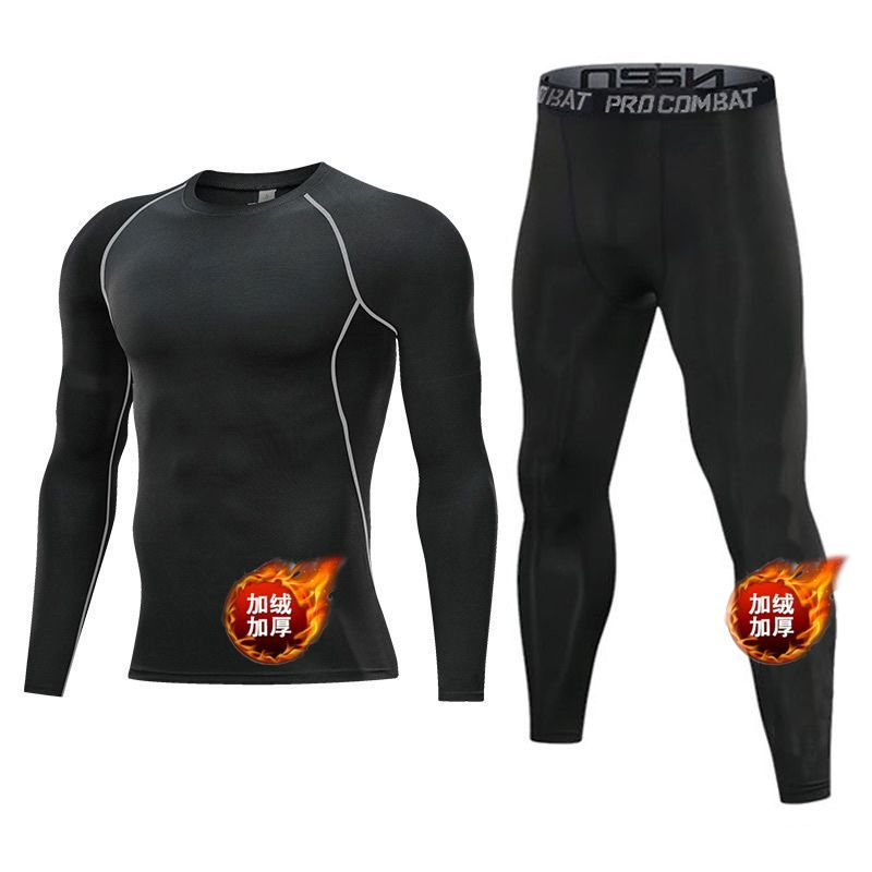 Compression Long Pant - Erkek Polar Astarlı Kompresyon Takımı Termal